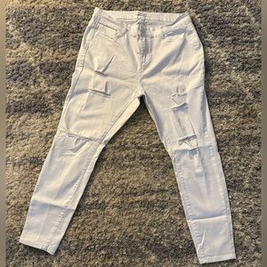 White wax jeans, size 16